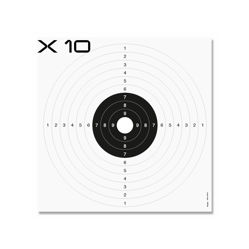 10 Cibles pistolet & carabine 25/50m 100m (C50)