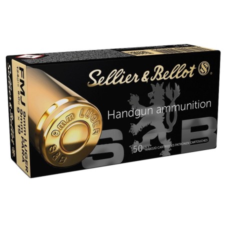 50 Munitions Sellier & Bellot - 9x19  – 124 gr FMJ