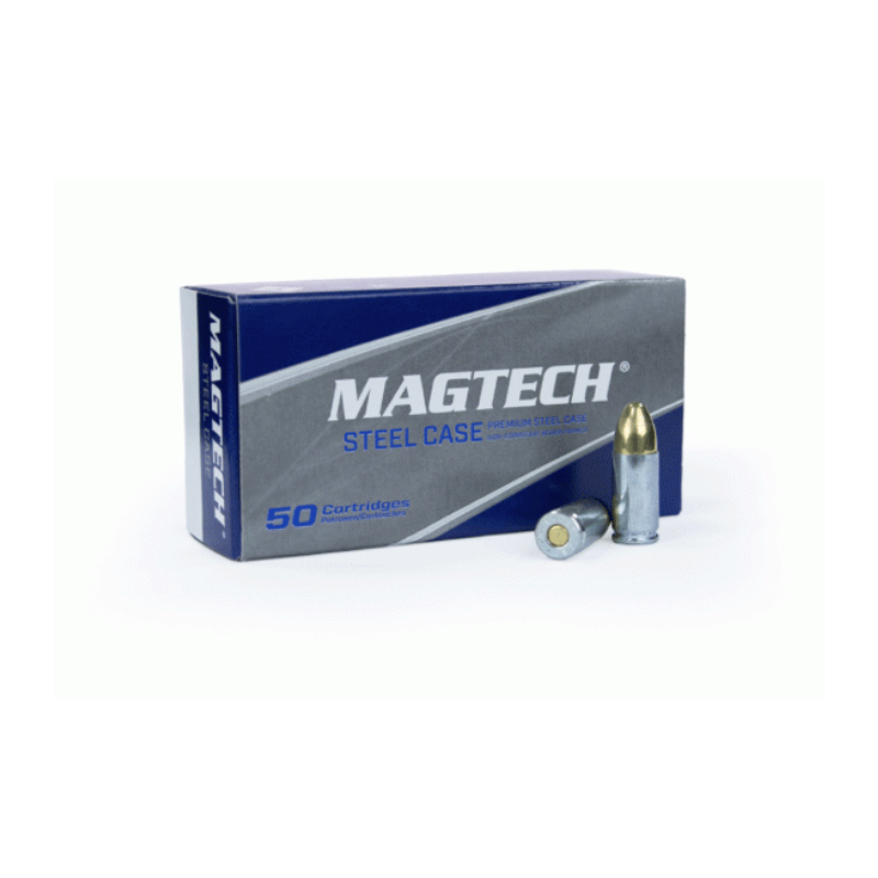 50 Munitions Magtech Acier - 9x19  – 124 gr FMJ