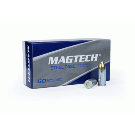 50 Munitions Magtech Acier - 9x19  – 124 gr FMJ