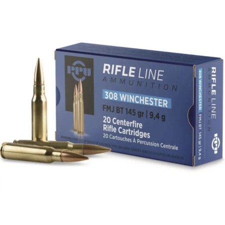 20 Munitions Partizan .308 Win  – 145 gr FMJ