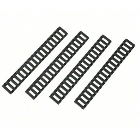 Lot de 4 Caches Rail Picatinny Noir