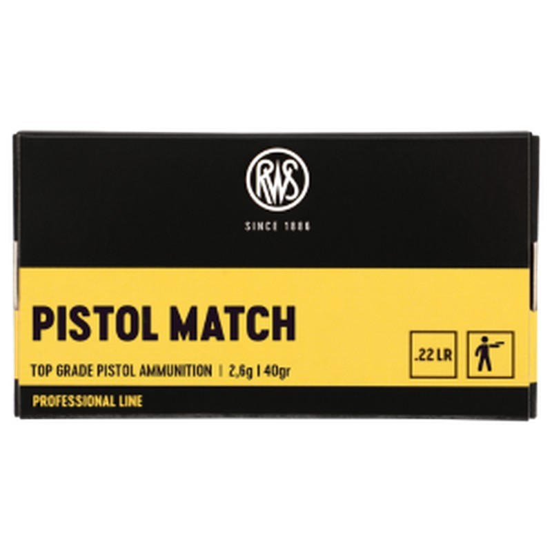 50 Munitions RWS Pistol Match - 22.lr – 40 gr