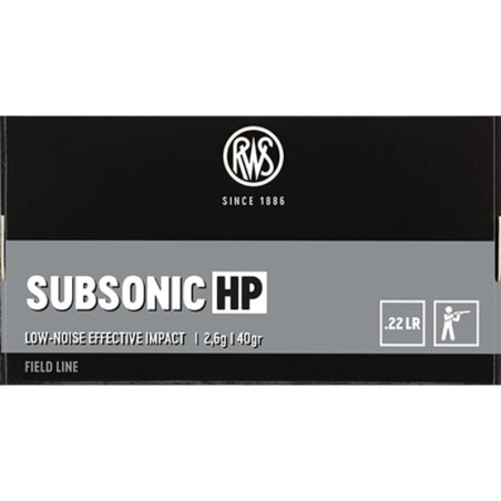 50 Munitions RWS Subsonic HP - 22.lr – 40 gr