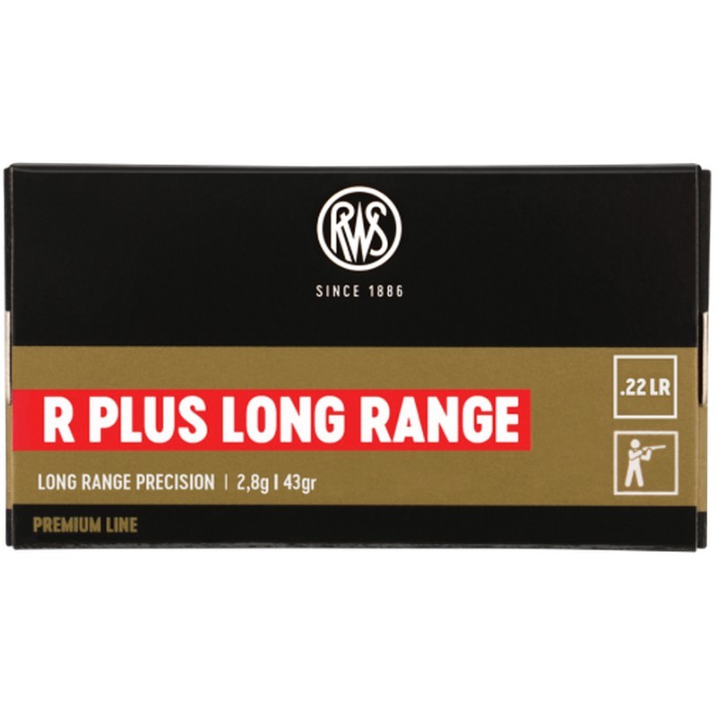 50 Munitions RWS R Plus Long Range - 22.lr – 43 gr