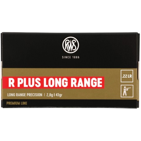 50 Munitions RWS R Plus Long Range - 22.lr – 43 gr