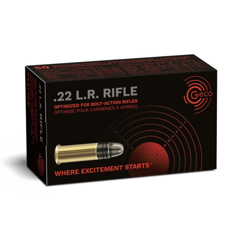 50 Munitions Geco Rifle - 22.lr – 40 gr