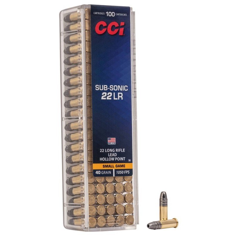 100 Munitions CCI Subsonic - 22.lr – 40 gr