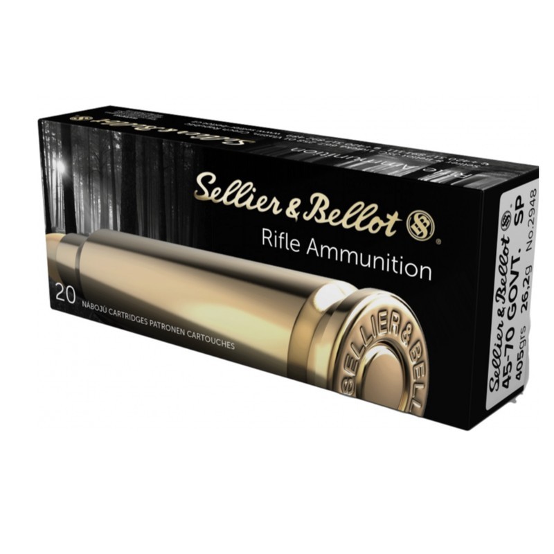 20 Munitions Sellier & Bellot .45/70 – 405 gr SP