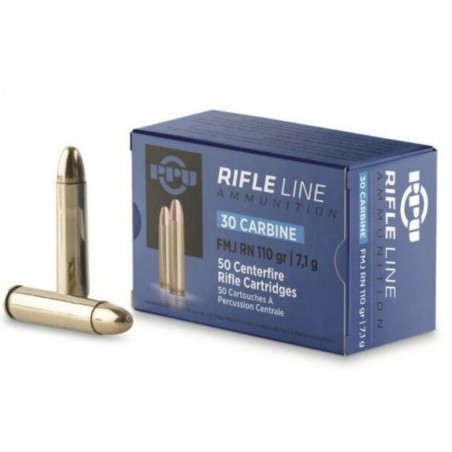 50 Munitions Partizan .30 Carbine – 110 gr FMJ