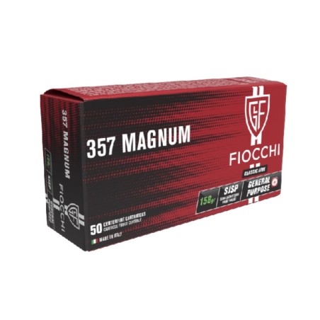 50 Munitions Fiocchi .357 Mag – 158 gr SJSP