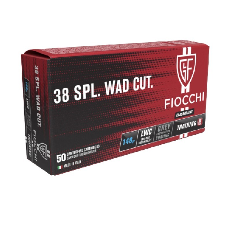 50 Munitions Fiocchi .38 Spécial – 148 gr WC