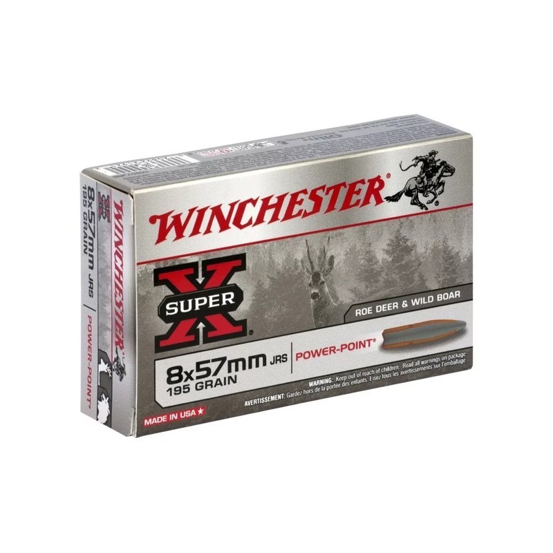 20 Munitions Winchester 8x57 mm | Power-Point 195 gr