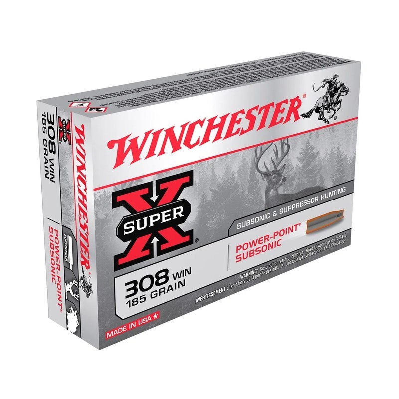 20 Munitions Winchester 308. Win | Power-Point Sub 185 gr