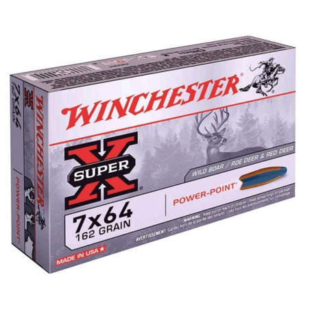 20 Munitions Winchester 7x64 mm | Power-Point 162 gr