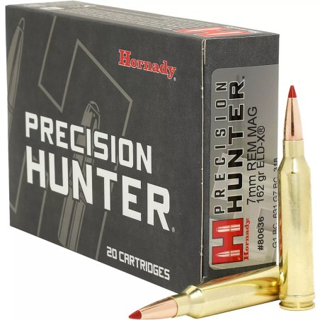 20 Munitions Hornady 7mm Rem Mag | Pecision Hunter Eld-X 162 gr