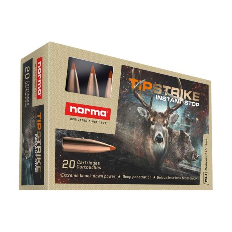 20 Munitions Norma 222 Rem | TipStrike 55 gr