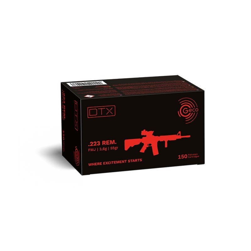 150 Munitions Geco DTX - .223 Rem  - 55 gr FMJ