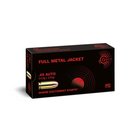 50 Munitions Geco .45 Acp – 230 gr FMJ