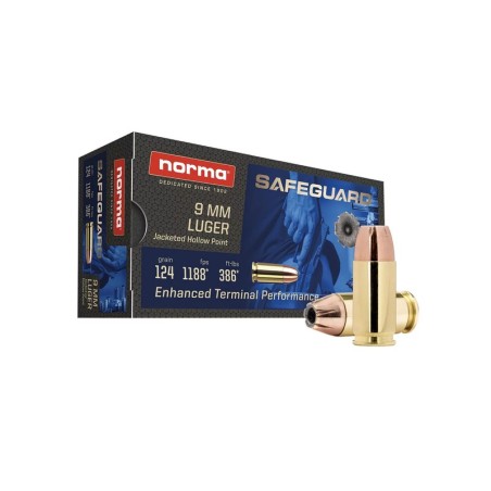 50 Munitions Norma JHP - 9x19  – 124 gr