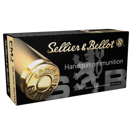 50 Munitions Sellier & Bellot - 10mm Auto  - 180 gr FMJ
