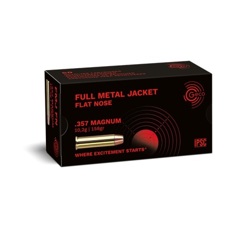 50 Munitions Geco .357 Mag – 158 gr FMJ FN