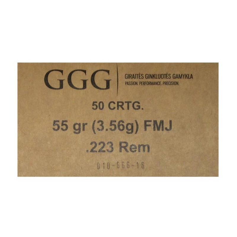 50 Munitions GGG  - .223 Rem  - 55 gr FMJ 2