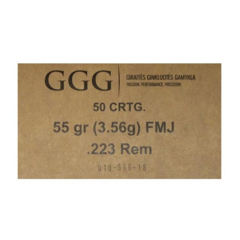 50 Munitions GGG  - .223 Rem  - 55 gr FMJ