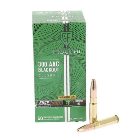 50 Munitions Fiocchi .300 Blk | RNCP Subsonic 200 gr