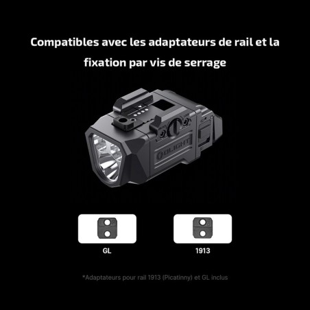 Lampe Olight PL X - 1200 Lumens à Double Faisceau