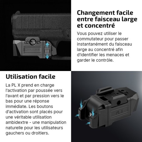 Lampe Olight PL X - 1200 Lumens à Double Faisceau