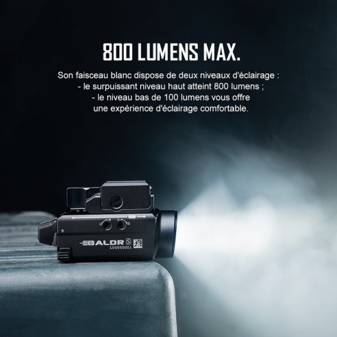 Olight Baldr S - Lampe avec Laser Vert Intégré