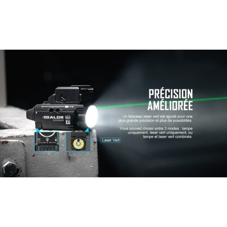 Olight Baldr Mini - Lampe avec Laser Vert Intégré