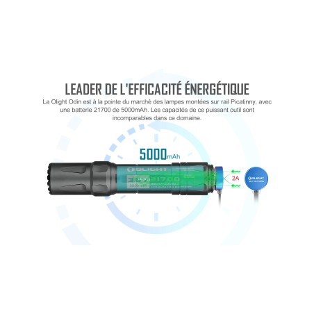 Lampe Olight Odin - 2000 Lumens
