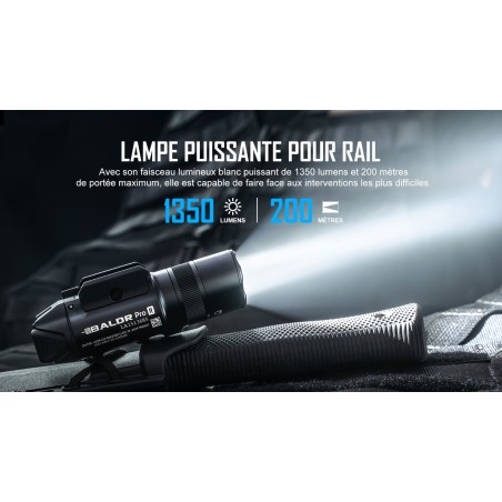 Olight Baldr Pro R - Lampe avec Laser Vert Intégré