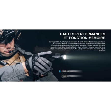 Lampe Olight PL-3R Valkyrie - 1500 Lumens