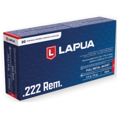 20 Munitions Lapua  .222 Rem. | FMJ 55 gr