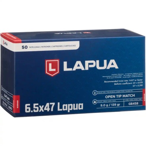 50 Munitions Lapua  6,5x47 Lapua | Scenar 139 gr