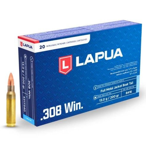20 Munitions Lapua  308 Win  | FMJ Subsonic 200 gr