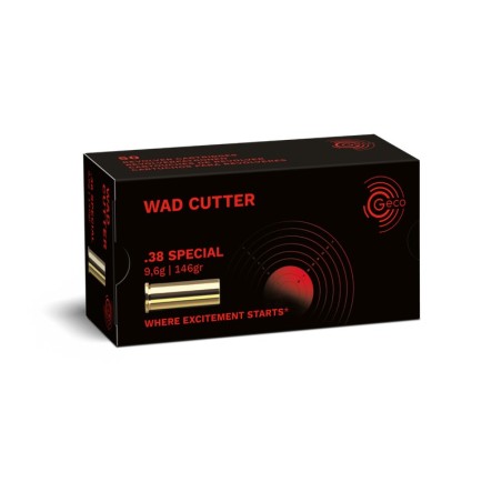 50 Munitions Geco .38 Spécial | WC 146 gr