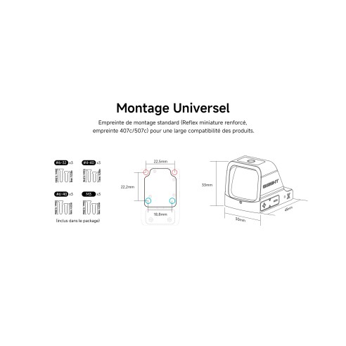 Point vert Osight X RMR - 3 MOA & 32 MOA