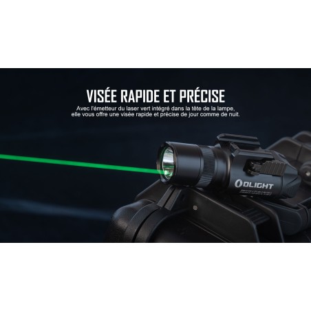 Olight Baldr Pro R Sable - Lampe avec Laser Vert Intégré