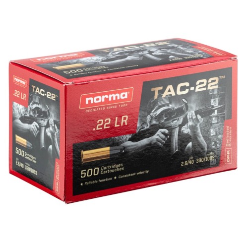 50 Munitions Norma Tac-22 - 22.lr | 40 gr