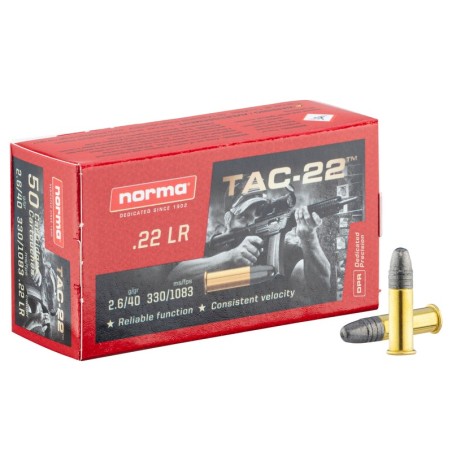 50 Munitions Norma Tac-22 - 22.lr | 40 gr