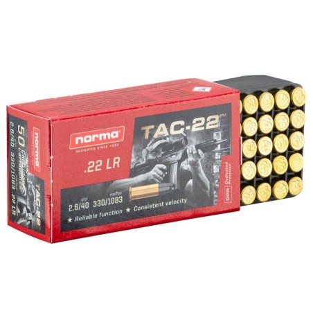 50 Munitions Norma Tac-22 - 22.lr | 40 gr