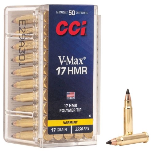 50 Munitions CCI .17 Hmr | 17 gr V-Max