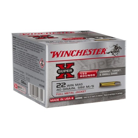 150 Munitions Winchester  .22 WMR | 40 gr FMJ