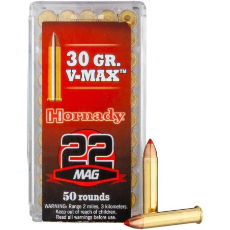 50 Munitions Hornady  .22 WMR | 30 gr V-Max