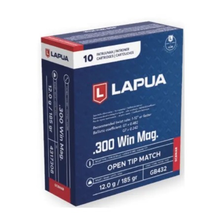 10 Munitions Lapua  300 Win Mag | Scenar 185 gr