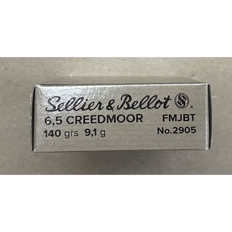 20 Munitions Sellier & Bellot FMJ BT 6,5 Creedmoor - 140gr 2